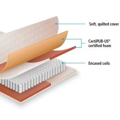 Palermo Furniture Contour Encased Coil King Single Mattress - CertiPUR-US Certified Foam