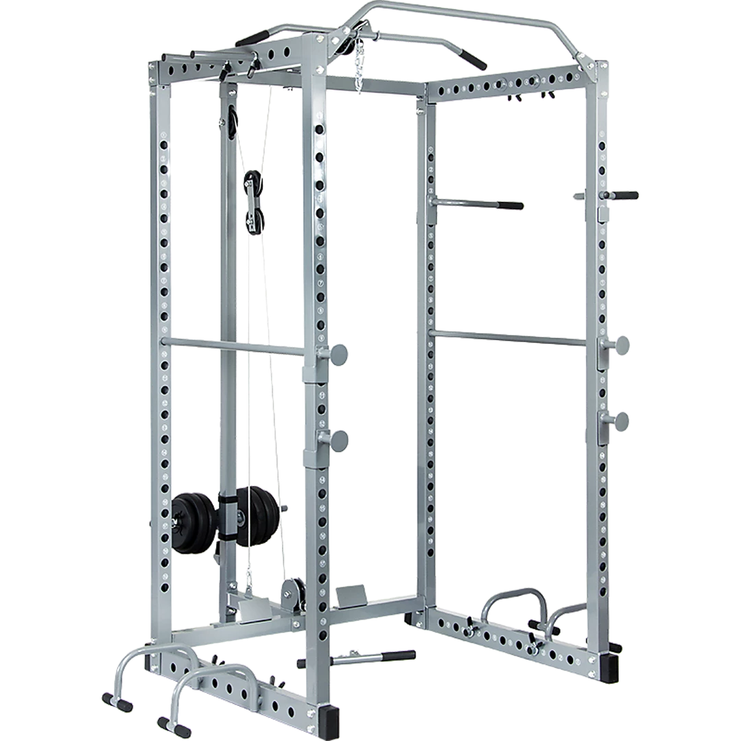 Randy & Travis Machinery Power Rack Squat Cage Stands W Lat Pulldown Home Gym