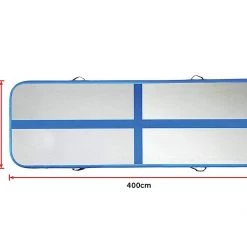 Randy & Travis Machinery 4m Inflatable Air Track Gym Tumbling Mat With Pump Sports & Fitness