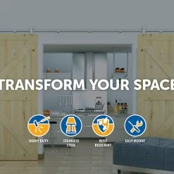 Randy & Travis Machinery Sliding Barn Door Hardware Stainless Steel