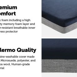 Randy & Travis Machinery Memory Foam Dog Bed 12cm Thick Large Orthopedic Dog Pet Beds Waterproof Big