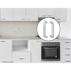 Randy & Travis Machinery DIY & Renovation Brushed Nickel Stainless Steel Kitchen Cabinet Square Drawer Pull Door Handles 15-Pack