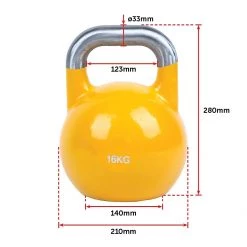 Randy & Travis Machinery Sports & Fitness 8KG, 12KG, 16KG Pro-Grade Steel KettleBell Set