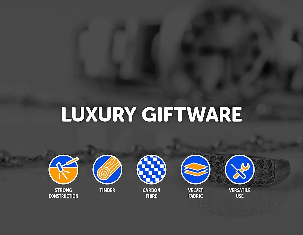 Randy & Travis Machinery Automatic Quad Watch Winder Wood Display Box Case Motor Rotation Storage