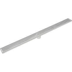 Della Francesca 100cm Bathroom Shower Stainless Steel Grate Drain W/ Centre Outlet Floor Waste DIY & Renovation