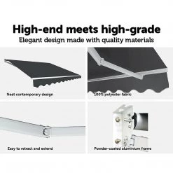 Bariloche DIY & Renovation 3.0 X 2.5m Outdoor Folding Arm Retractable Sunshade Awning