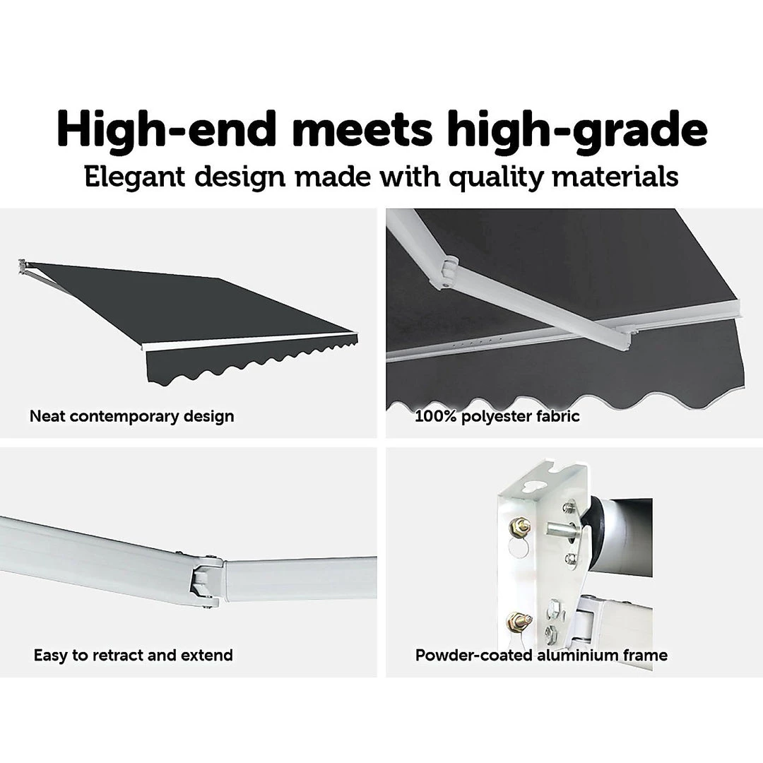 Bariloche 4.0 X 3.0m Outdoor Folding Arm Retractable Sunshade Awning