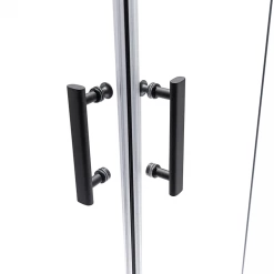 Della Francesca 1000 X 900mm Sliding Door Nano Safety Glass Shower Screen In Black DIY & Renovation