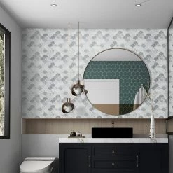 Randy & Travis Machinery Tiles 3D Peel And Stick Wall Tile Fish Scale Mosaic ({{Size}} X 10 Sheets) DIY & Renovation