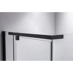 Della Francesca 1000 X 900 X 1900mm Framed Safety Glass Pivot Door Shower Screen In Black DIY & Renovation