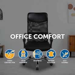 Palermo Ergonomic Mesh PU Leather Office Chair Furniture