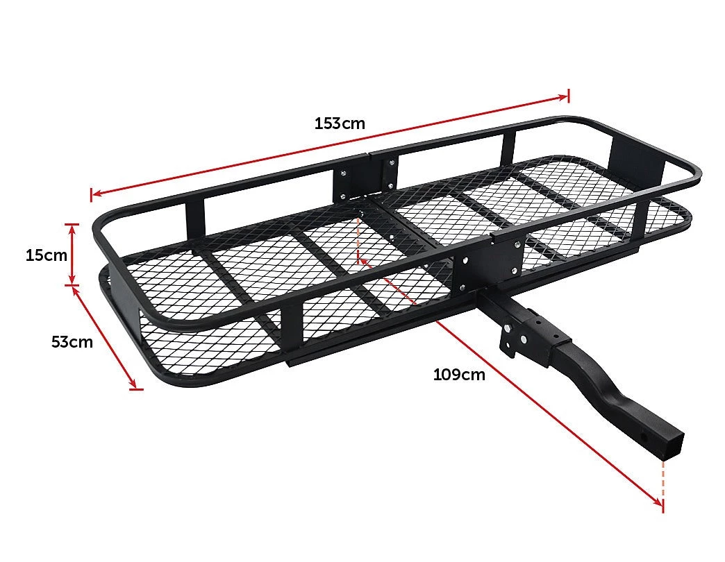 Randy & Travis Machinery Car Luggage Basket Trailer Hitch Cargo Carrier