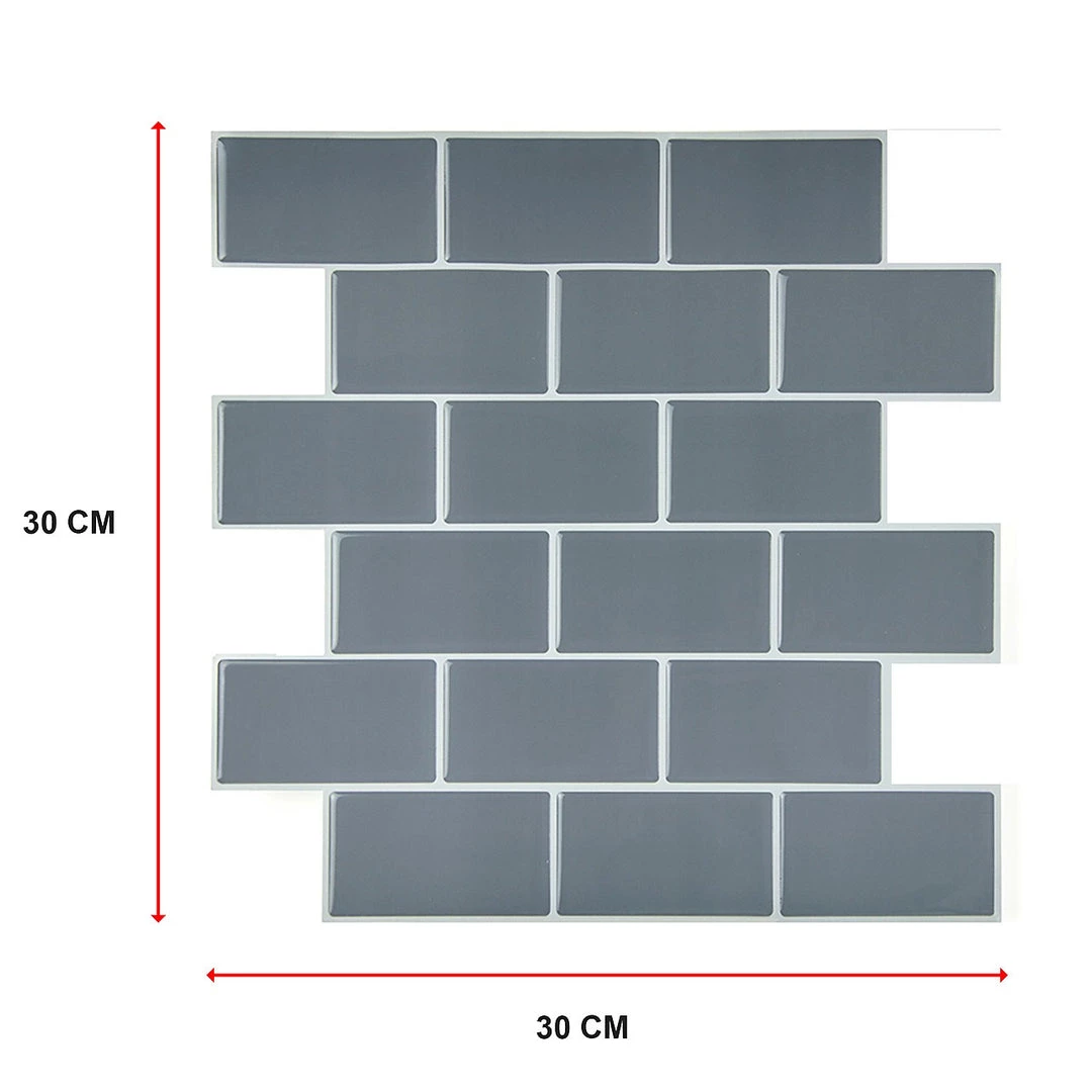 Randy & Travis Machinery DIY & Renovation Tiles 3D Peel And Stick Wall Tile Dark Grey ({{Size}} X 10 Sheets)