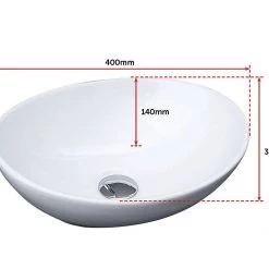 Della Francesca DIY & Renovation Bathroom Ceramic Above Counter-top Basin For Vanity