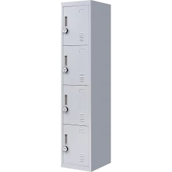 Salvatore Angelotti Grey 4-Door Locker For Office Gym Shed School Home Storage - 4-Digit Combination Lock
