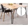 Randy & Travis Machinery Furniture Set Of 4 Industrial 3-Rod Retro Hairpin Table Legs 12mm Steel Bench Desk - 71cm
