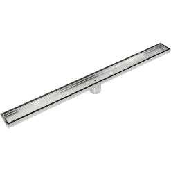 Della Francesca DIY & Renovation 80cm Tile Insert Stainless Steel Grate Drain W/Centre Outlet Floor Waste