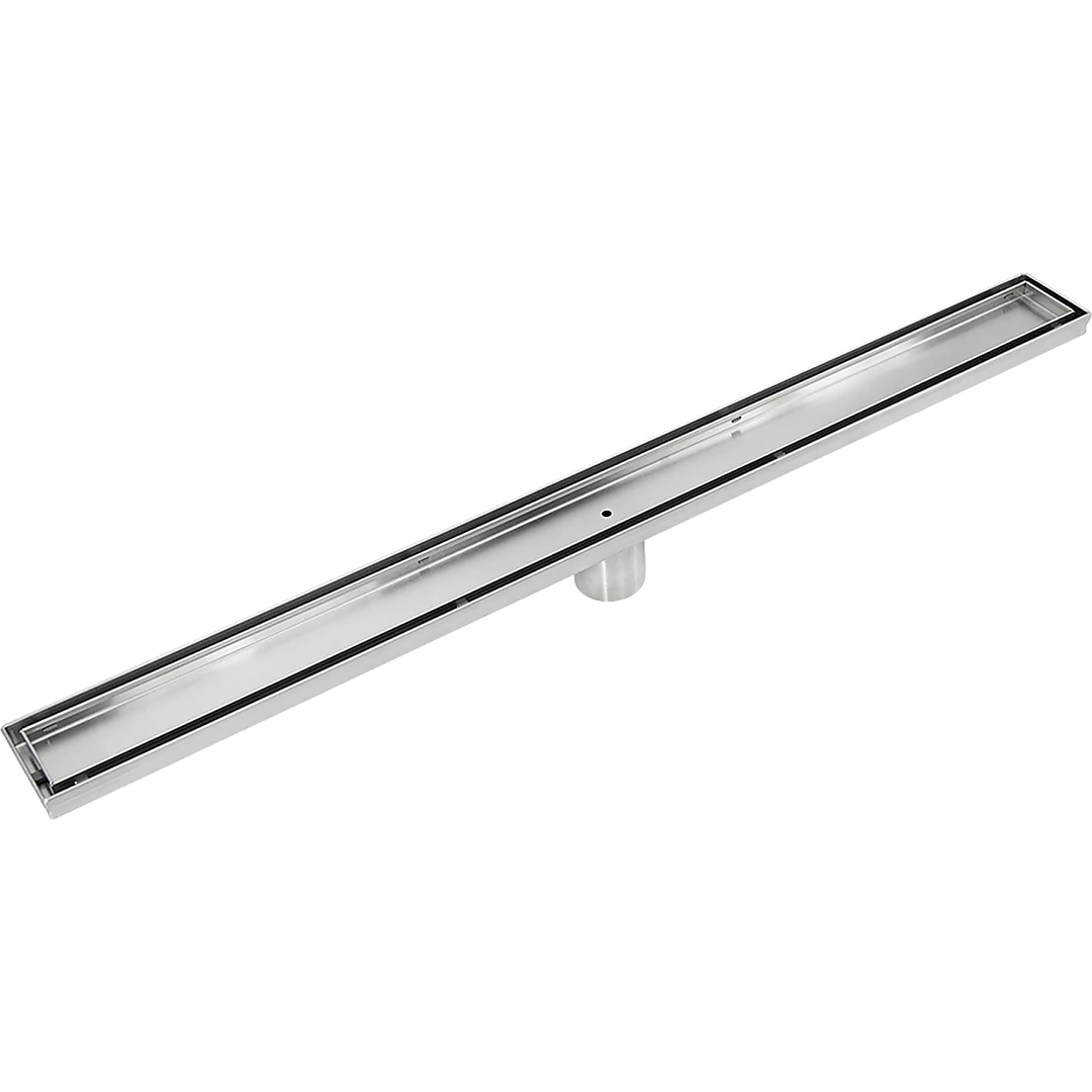 Della Francesca DIY & Renovation 80cm Tile Insert Stainless Steel Grate Drain W/Centre Outlet Floor Waste