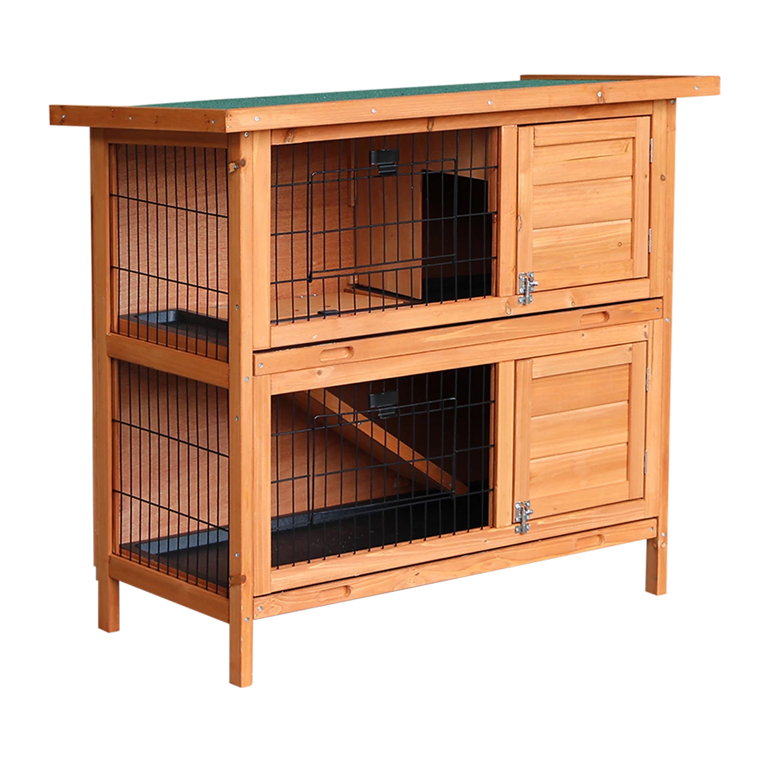 Randy & Travis Machinery Large Rabbit Hutch With BASE Chicken Coop 2 Storey Guinea Pig Pet Cage House Home & Lifestyle