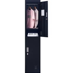 Salvatore Angelotti Black 2-Door Locker For Office Gym Shed School Home Storage - Padlock-operated Furniture