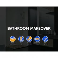 Della Francesca DIY & Renovation WELS 8" Rain Shower Head Set Square Dual Heads Faucet High Pressure With Mixer