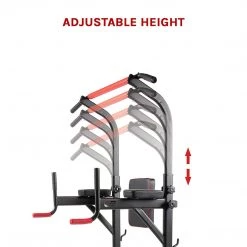 Randy & Travis Machinery Power Tower Chin Up Bar Push Pull Up Knee Raise Weight Bench Gym Station