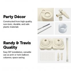 Randy & Travis Machinery 3x4m Full Set Balloon Arch Column Kit Floor Base Stand For Wedding & Party Outdoor & Leisure