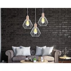 FactoryFast.com.au White Wood Pendant Light Bar Lamp Kitchen Lighting Modern Ceiling Home & Lifestyle