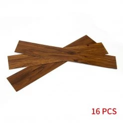 Randy & Travis Machinery Vinyl Floor Tiles Self Adhesive Flooring Walnut Wood Grain 16 Pack 2.3SQM