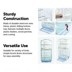 Randy & Travis Machinery Home & Lifestyle 95cm Bird Cage Canary Parakeet Cockatiel LoveBird Finch Bird Cage
