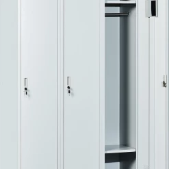 Salvatore Angelotti Furniture Three-Door Side By Side Office Gym Shed Storage Locker