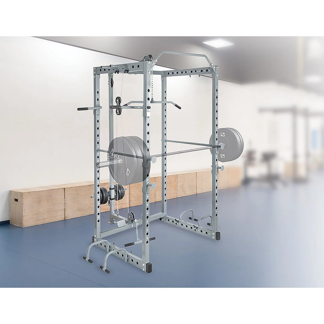 Randy & Travis Machinery Power Rack Squat Cage Stands W Lat Pulldown Home Gym