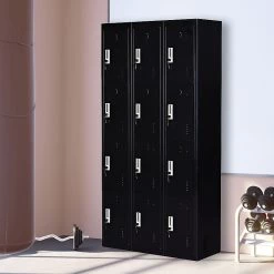 Salvatore Angelotti Furniture Twelve-Door Office Gym Shed Storage Locker