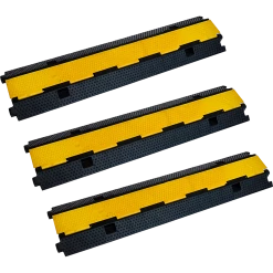 Randy & Travis Machinery 3pcs 2-Cable Rubber Electrical Wire Cover Heavy Duty Protector Dual Channel