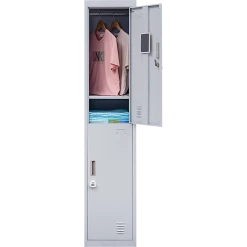 Salvatore Angelotti Grey 2-Door Locker For Office Gym Shed School Home Storage - 3-Digit Combination Lock Furniture