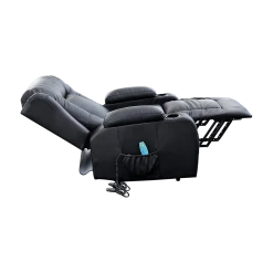 Palermo Recliner Chair Electric Massage Chair Lift Heated Leather Lounge Sofa Black Furniture