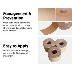 Randy & Travis Machinery Sports & Fitness Premium Rigid Sports Strapping Tape - 30 Rolls Of 38mm