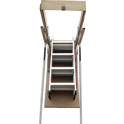 Randy & Travis Machinery DIY & Renovation Deluxe Aluminium Attic Loft Ladder - 2.7m To 3.05m