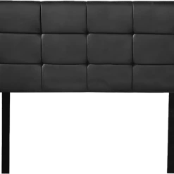 Palermo Double PU Leather Bed Deluxe Headboard Bedhead - Black Furniture