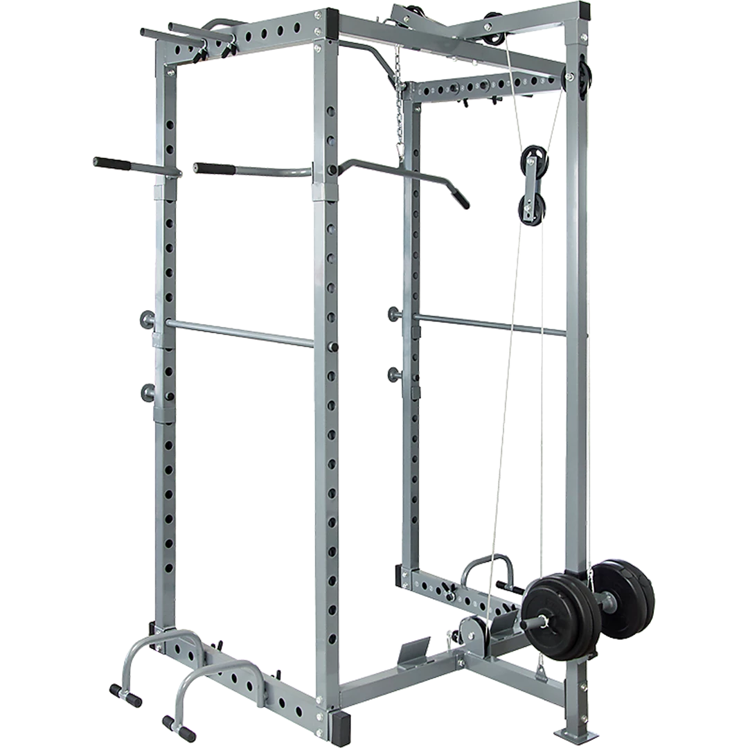Randy & Travis Machinery Power Rack Squat Cage Stands W Lat Pulldown Home Gym
