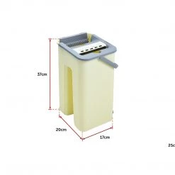 Randy & Travis Machinery Home & Lifestyle 4x Microfiber Pads Flat Mop Bucket Kit 360 Rotating Self Wash Cleaning