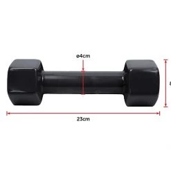 Randy & Travis Machinery 5kg Dumbbells Pair PVC Hand Weights PVC Coated