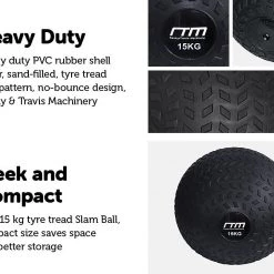 Randy & Travis Machinery 15kg Tyre Thread Slam Ball Dead Ball Medicine Ball For Gym Fitness
