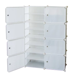 Randy & Travis Machinery White Cube DIY Shoe Cabinet Rack Storage Portable Stackable Organiser Stand