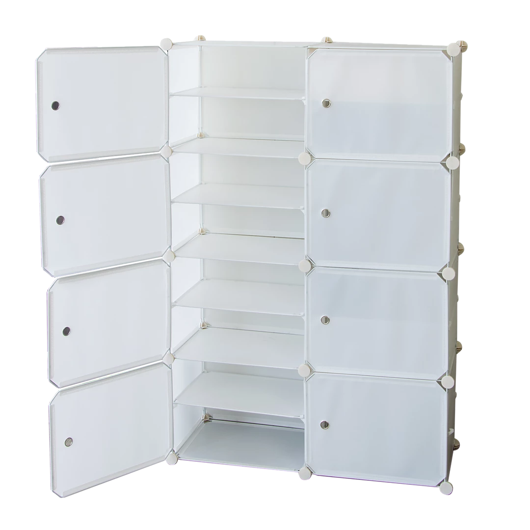 Randy & Travis Machinery White Cube DIY Shoe Cabinet Rack Storage Portable Stackable Organiser Stand