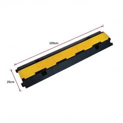 Randy & Travis Machinery 3pcs 2-Cable Rubber Electrical Wire Cover Heavy Duty Protector Dual Channel