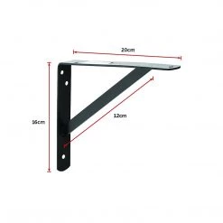 Randy & Travis Machinery Furniture Heavy Duty Shelf Bracket, 20cm X 16cm 10-Pack