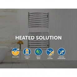 Della Francesca Electric Heated Bathroom Towel Rack / Rails -200w DIY & Renovation