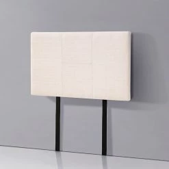 Palermo Furniture Single Beige Linen Fabric Bed Headboard Bedhead