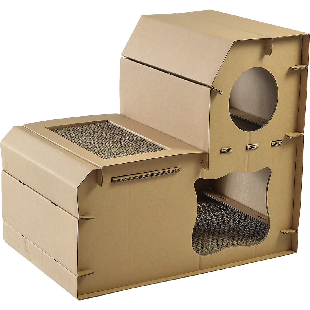 Randy & Travis Machinery Home & Lifestyle Cat Cardboard House Tree Tower Condo Scratcher Pet Post Pad Mat Furniture